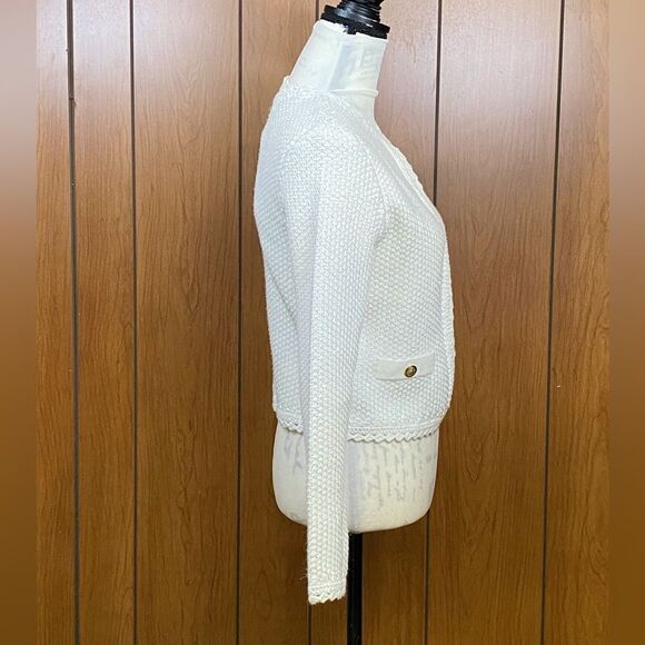 Alice and Olivia Scalloped Knit Jacket size M - Picture 8 of 11